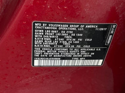 2018 Volkswagen Atlas 3.6L V6 SE w/Technology