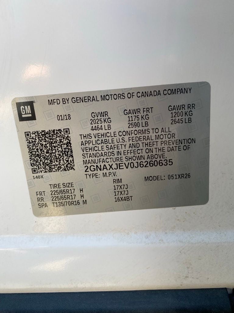 2018 Chevrolet Equinox LT LOW PAYMENT / BACK UP CAM / BLUETOOTH