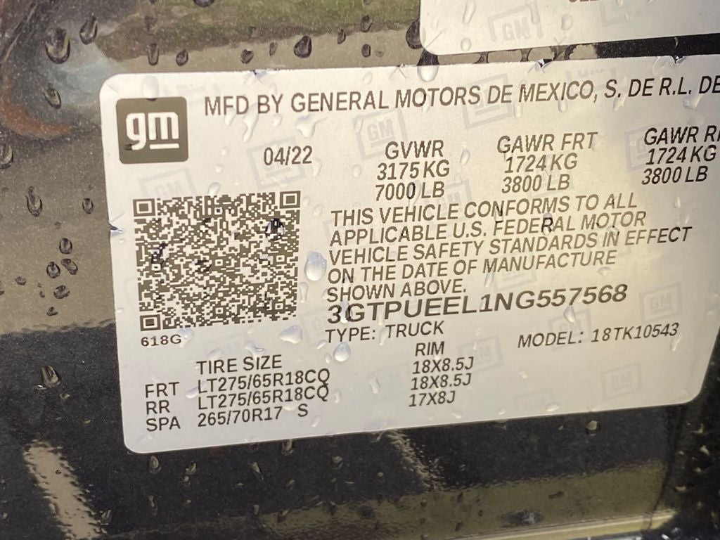 2022 GMC Sierra 1500 AT4