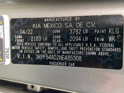 2022 Kia Forte GT-Line NAV / REMOTE START