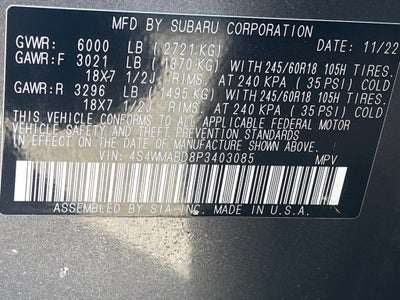 2023 Subaru Ascent Premium AWD / HEATED SEATS