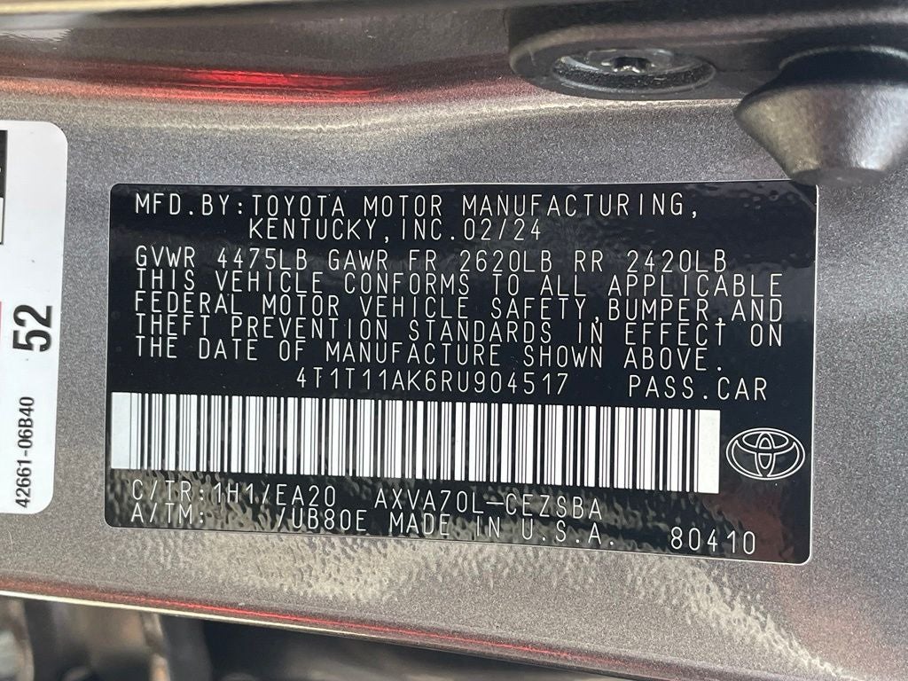 2024 Toyota Camry SE CONVENIENCE PACK / CLEAN CARFAX