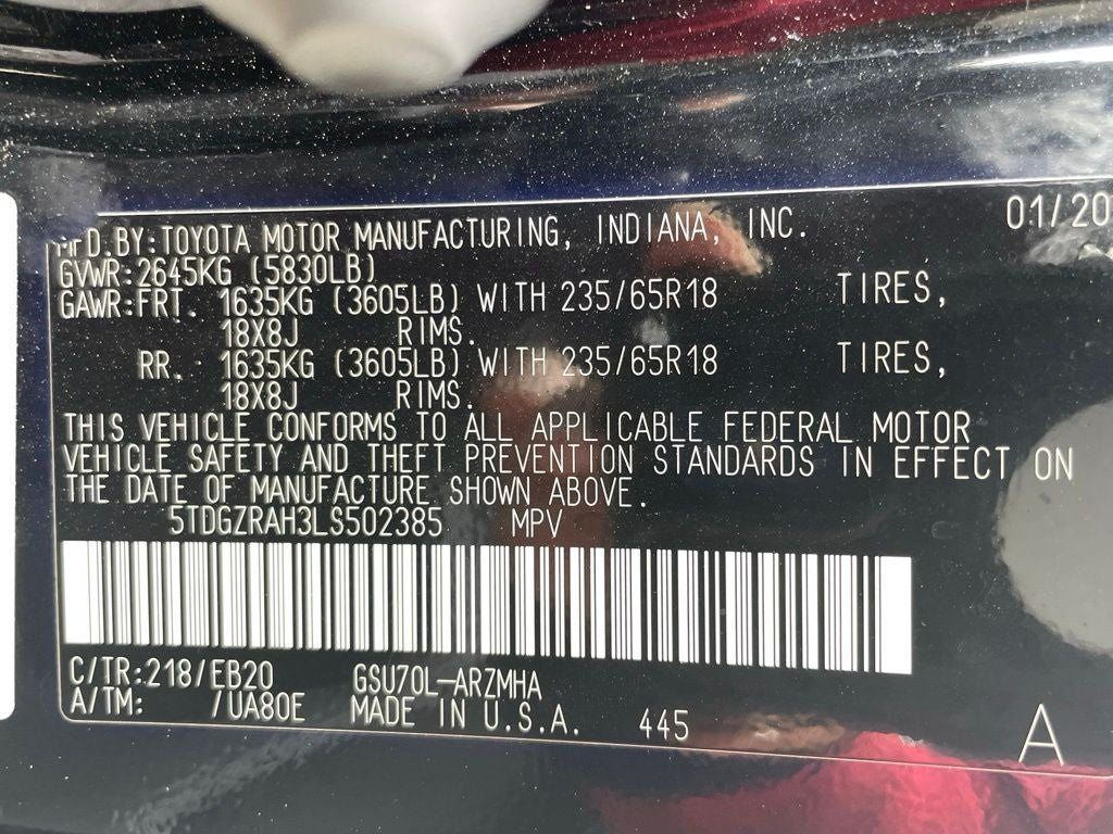 2020 Toyota Highlander XLE MOONROOF / HEATED SEATS