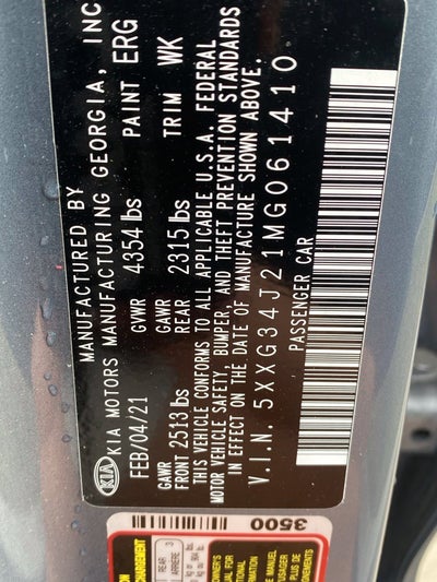 2021 Kia K5 EX