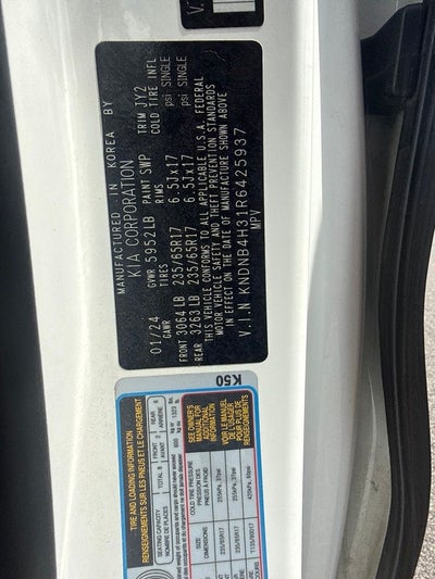 2024 Kia Carnival LX 3RD ROW / BLIND SPOT