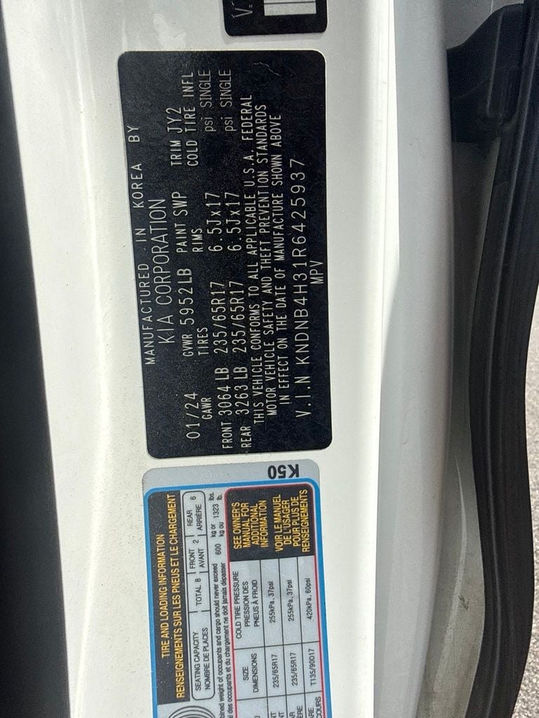 2024 Kia Carnival LX 3RD ROW / BLIND SPOT