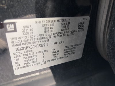2015 GMC Yukon XL SLT 1500