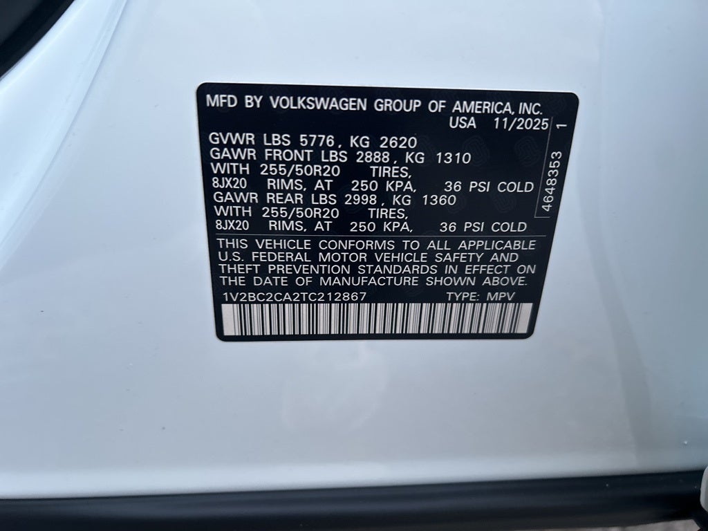 2026 Volkswagen Atlas Cross Sport 2.0T SEL