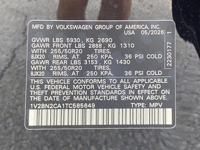 2026 Volkswagen Atlas 2.0T SEL