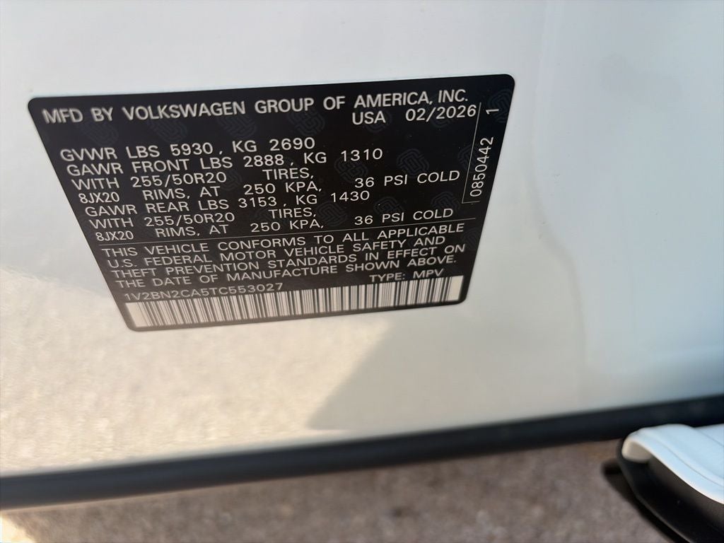 2026 Volkswagen Atlas 2.0T SEL