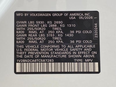 2026 Volkswagen Atlas 2.0T SEL