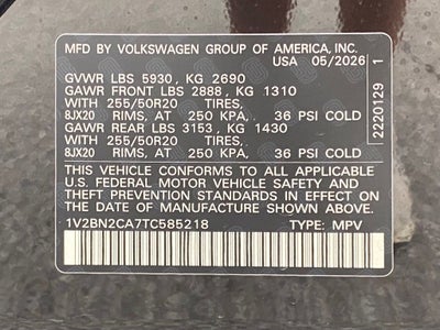 2026 Volkswagen Atlas 2.0T SEL