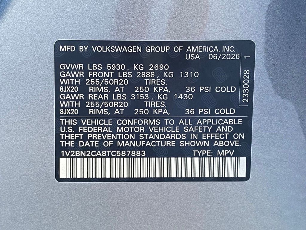 2026 Volkswagen Atlas 2.0T SEL