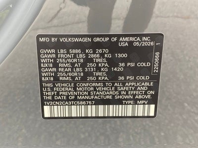 2026 Volkswagen Atlas 2.0T Peak Edition