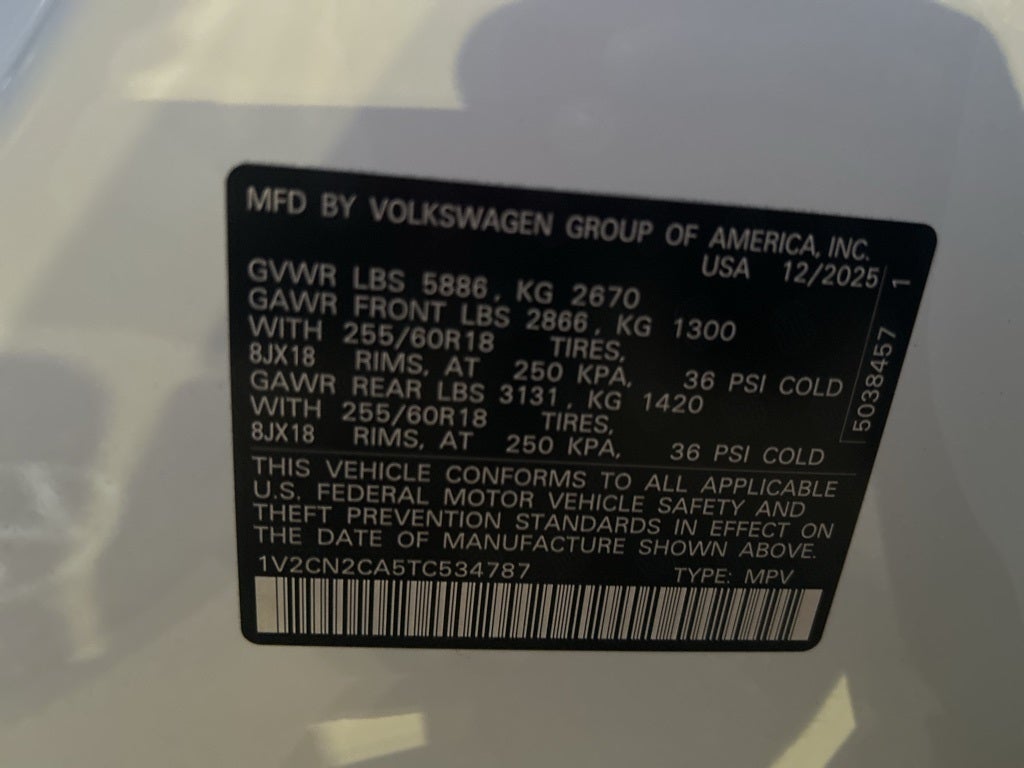 2026 Volkswagen Atlas 2.0T Peak Edition