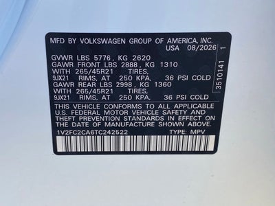 2026 Volkswagen Atlas Cross Sport 2.0T SEL Premium R-Line