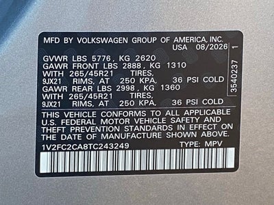 2026 Volkswagen Atlas Cross Sport SEL Premium R-Line