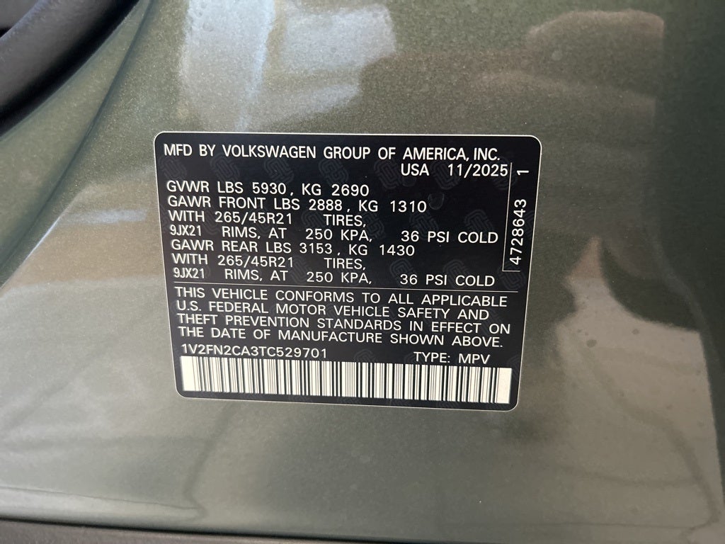 2026 Volkswagen Atlas 2.0T SEL Premium R-Line