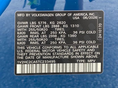 2026 Volkswagen Atlas Cross Sport 2.0T SE w/Technology