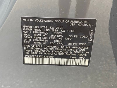 2026 Volkswagen Atlas Cross Sport 2.0T SE w/Technology