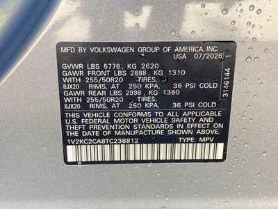 2026 Volkswagen Atlas Cross Sport 2.0T SE w/Technology