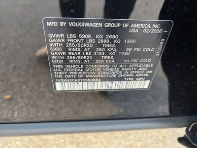 2026 Volkswagen Atlas 2.0T SE w/Technology