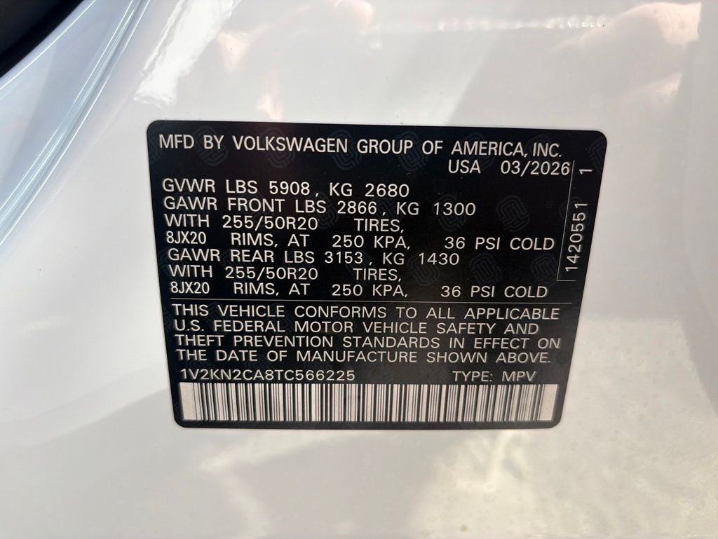2026 Volkswagen Atlas 2.0T SE w/Technology