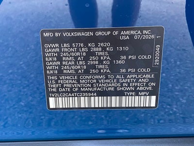 2026 Volkswagen Atlas Cross Sport 2.0T SE