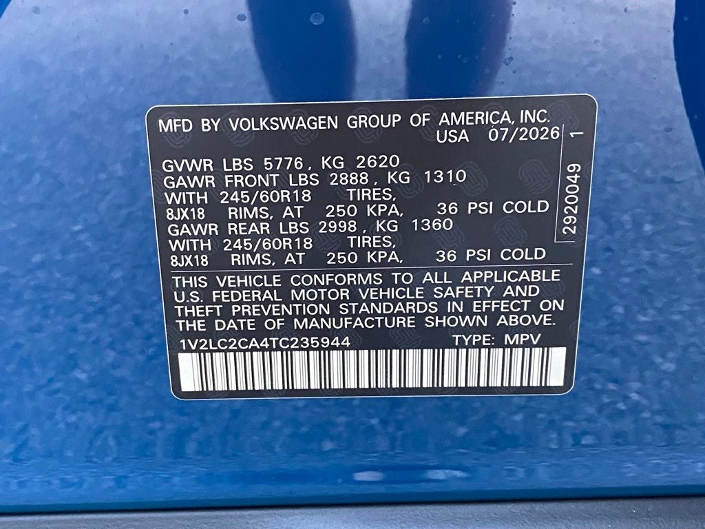 2026 Volkswagen Atlas Cross Sport 2.0T SE