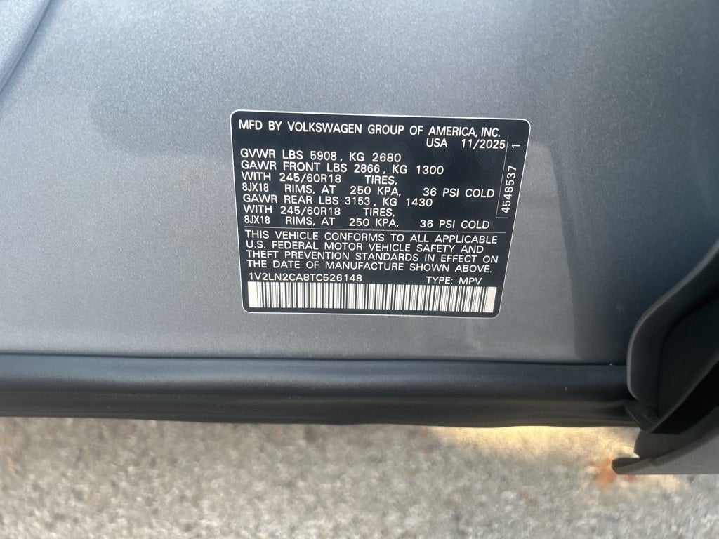 2026 Volkswagen Atlas 2.0T SE