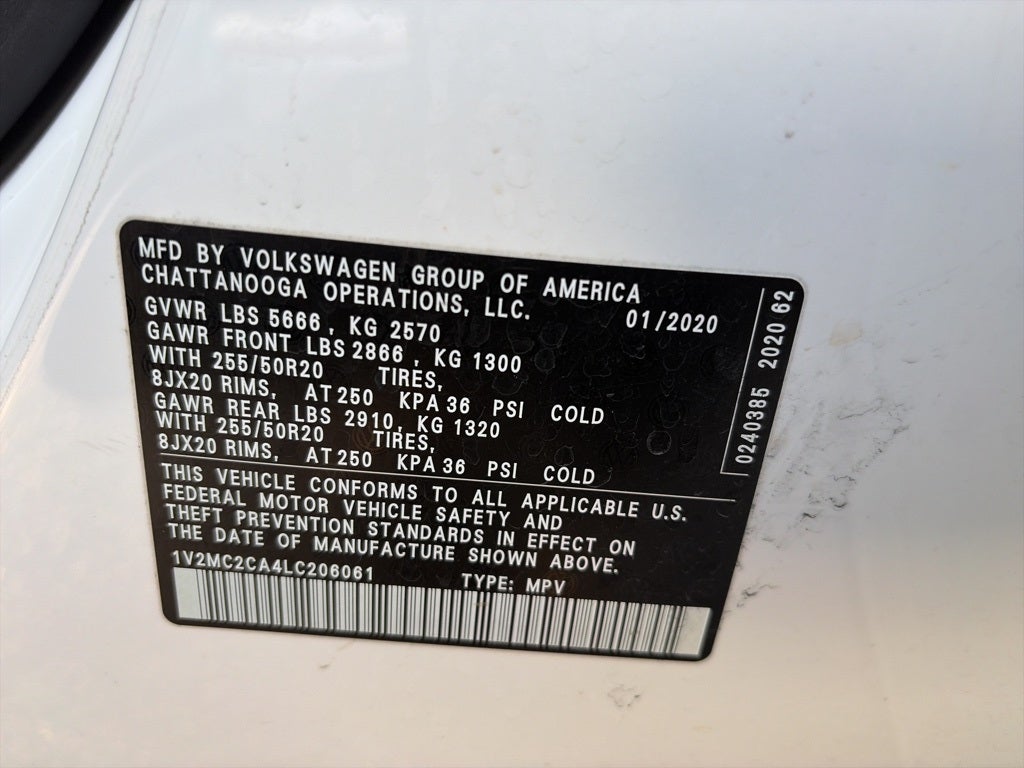 2020 Volkswagen Atlas Cross Sport 2.0T SEL 4Motion