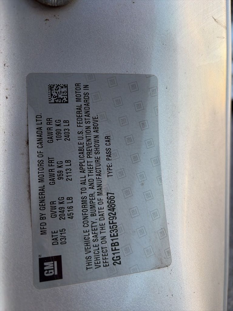 2015 Chevrolet Camaro 2LS