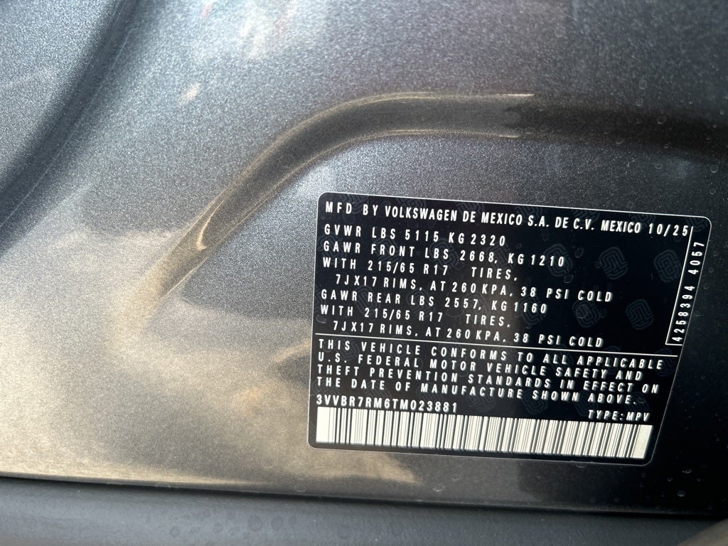 2026 Volkswagen Tiguan 2.0T S