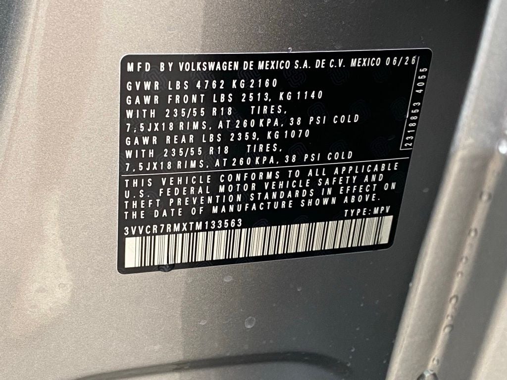 2026 Volkswagen Tiguan 2.0T S