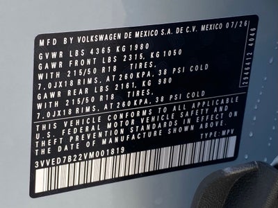 2027 Volkswagen Taos 1.5T SE
