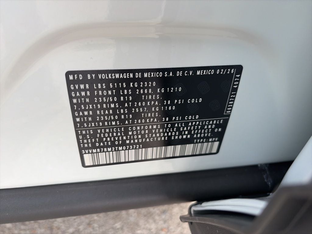 2026 Volkswagen Tiguan 2.0T SE