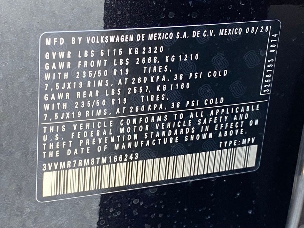 2026 Volkswagen Tiguan 2.0T SE