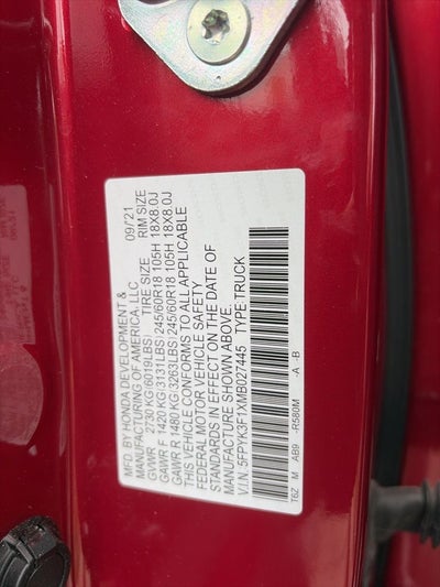 2021 Honda Ridgeline Sport LOW MILES CLEAN CARFAX!!