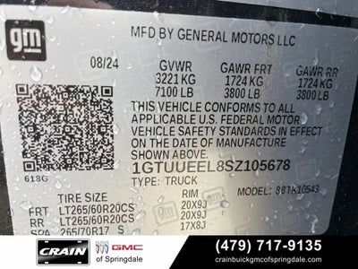 2025 GMC Sierra 1500 AT4 Technology Package