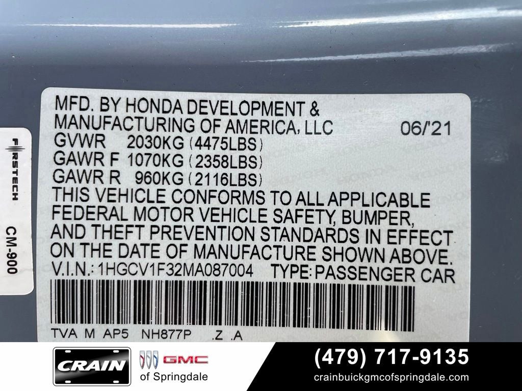 2021 Honda Accord Sport