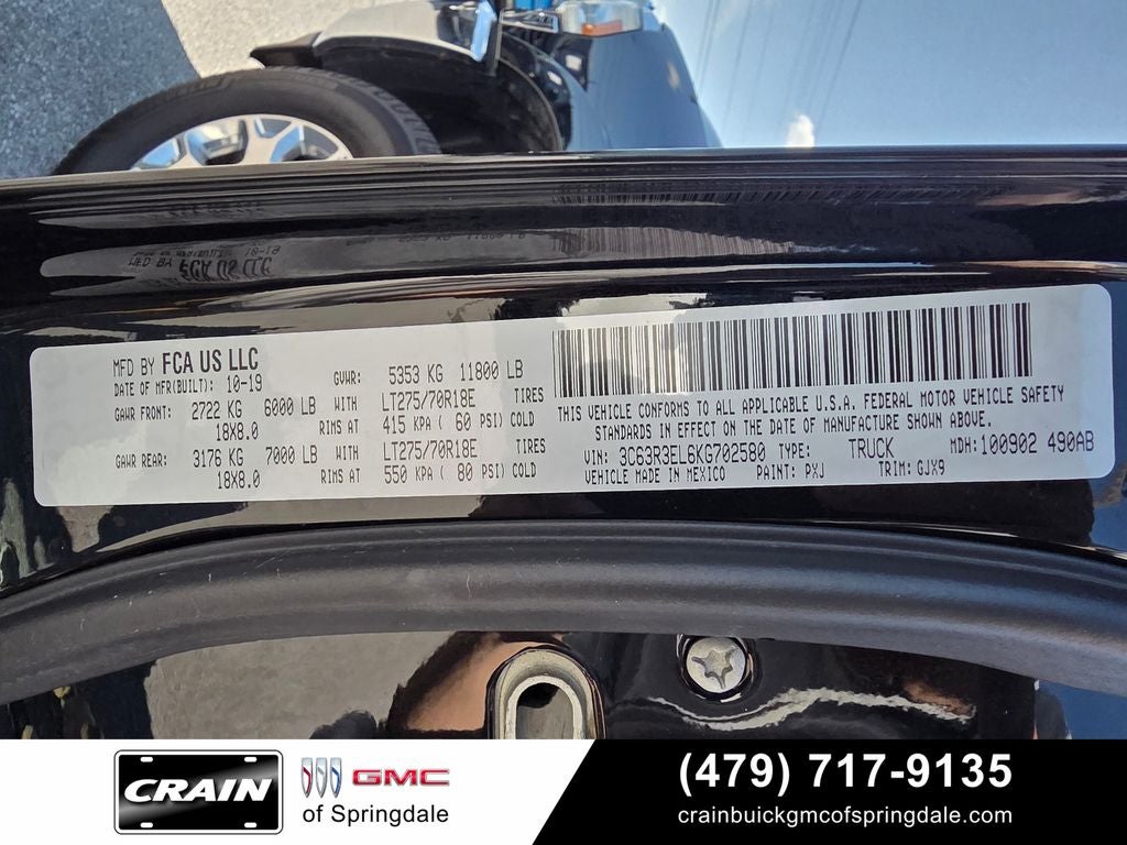 2019 RAM 3500 Laramie Cummins 6.7L Turbo Diesel