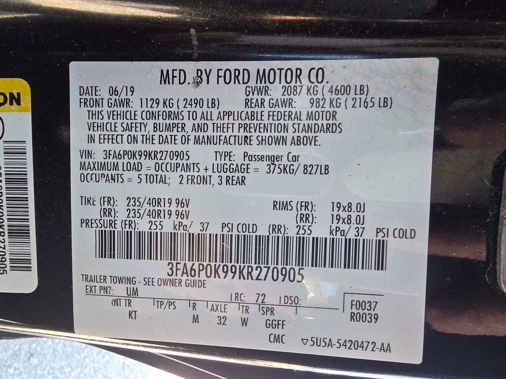 2019 Ford Fusion Titanium