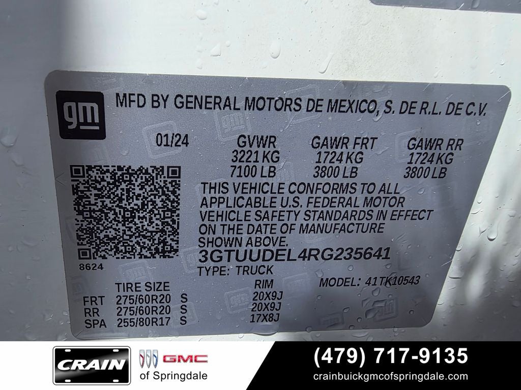 2024 GMC Sierra 1500 SLT X31 Off-Road Package