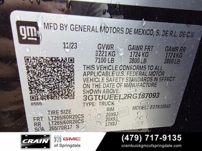 2024 GMC Sierra 1500 AT4 Premium Package