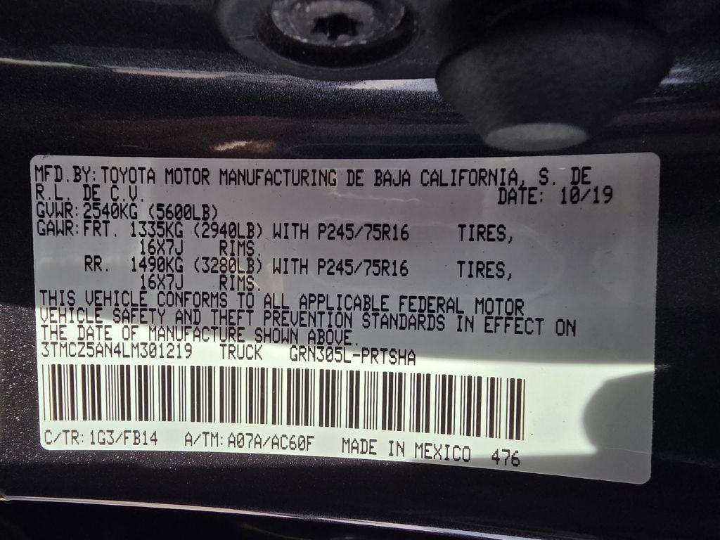 2020 Toyota Tacoma SR V6