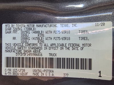 2021 Toyota Tundra TRD Pro