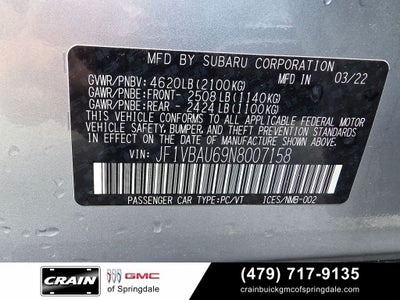 2022 Subaru WRX GT Recaro Seats / NAV