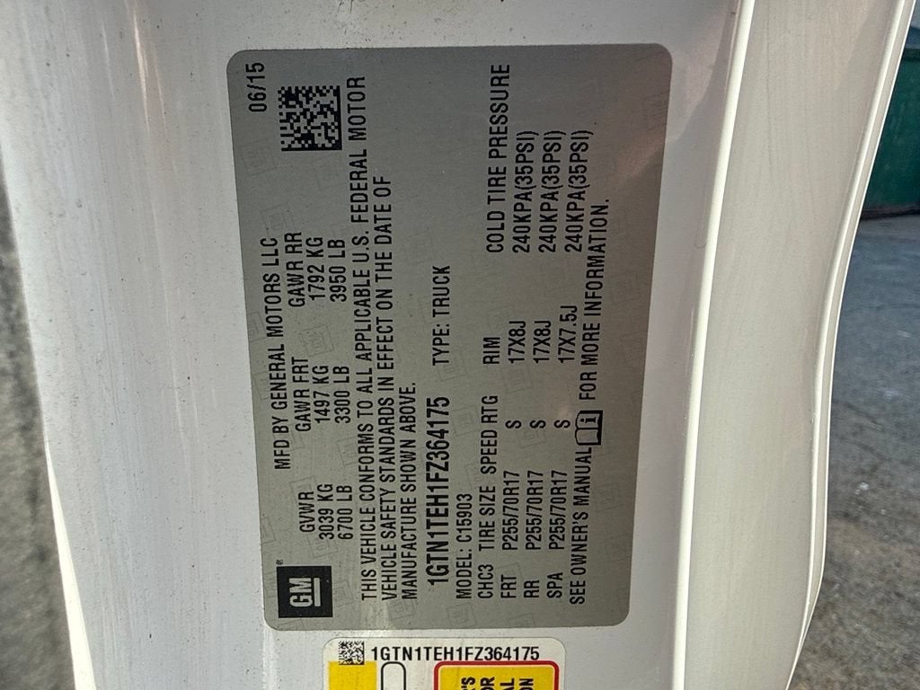 2015 GMC Sierra 1500 REG CAB 2WD 133.0