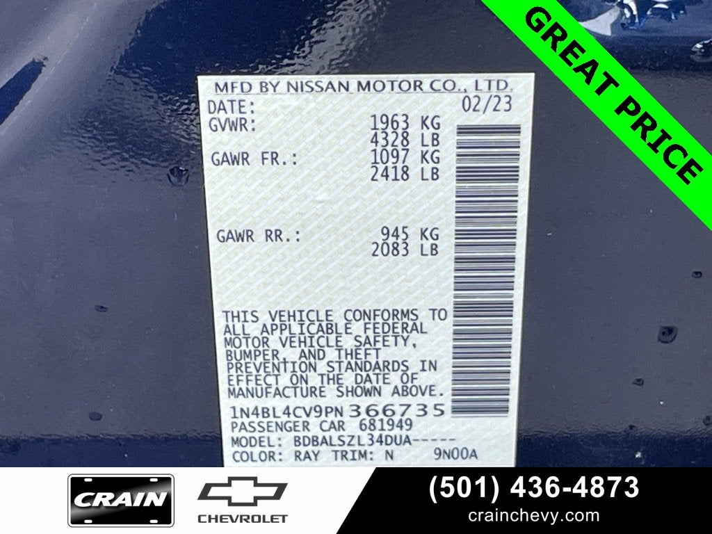 2023 Nissan Altima 2.5 SR