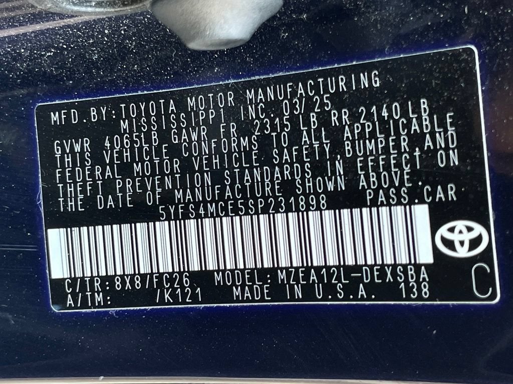 2025 Toyota Corolla SE